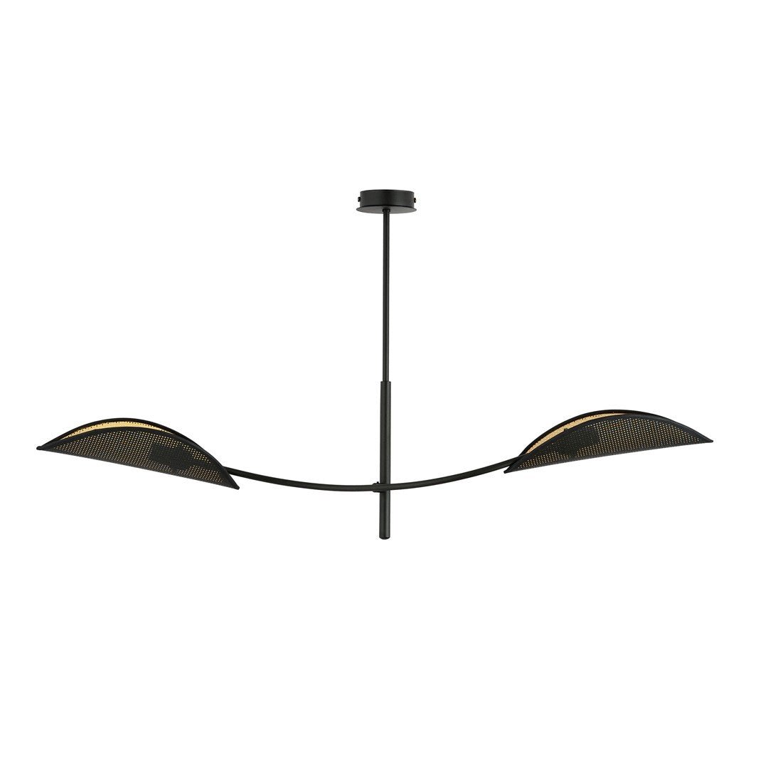 Deckenleuchte Bloom 2 in Schwarz, Gold, 2-flammig