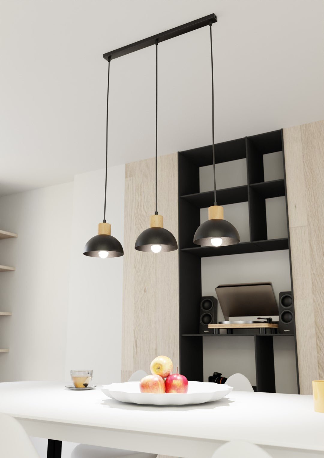 Deckenleuchte Core 2 in Schwarz, 2-flammig