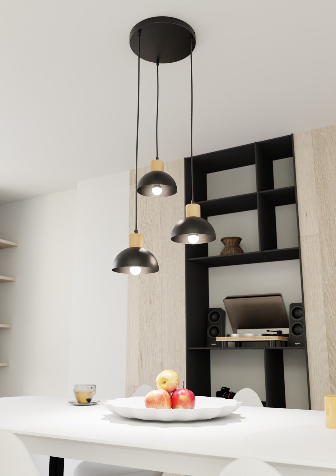 Deckenleuchte Core 3 Premium in Schwarz, 3-flammig