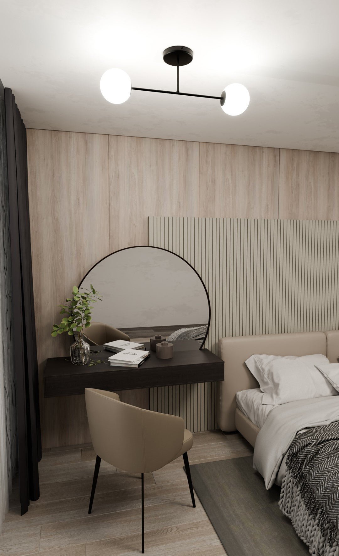 Deckenleuchte Eternal 2 in Schwarz, Weiß, 2-flammig