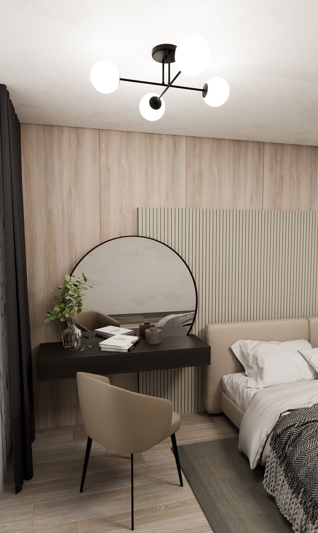 Deckenleuchte Eternal 4 in Schwarz, Weiß, 4-flammig