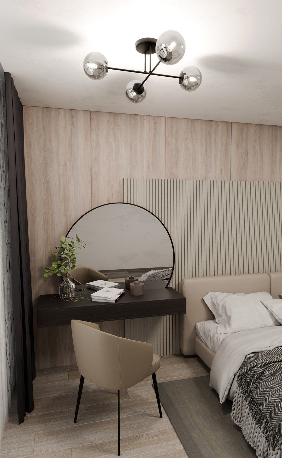 Deckenleuchte Eternal 4 in Schwarz, Graphit, 4-flammig