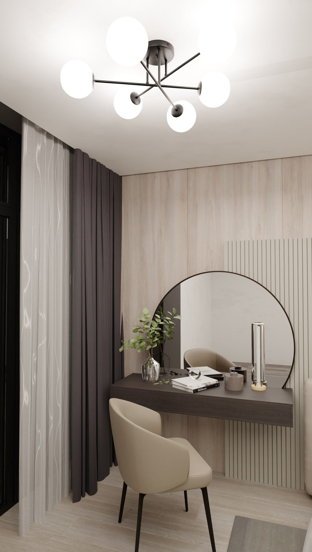 Deckenleuchte Eternal 6 in Schwarz, Weiß, 6-flammig