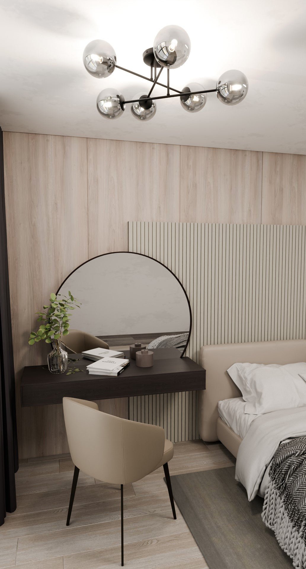 Deckenleuchte Eternal 6 in Schwarz, Graphit, 6-flammig