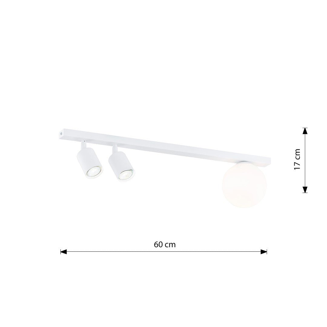 Deckenleuchte Forte 3 in Weiß, 3-flammig