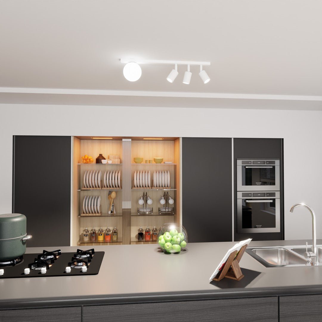 Deckenleuchte Forte 4 in Weiß, 4-flammig