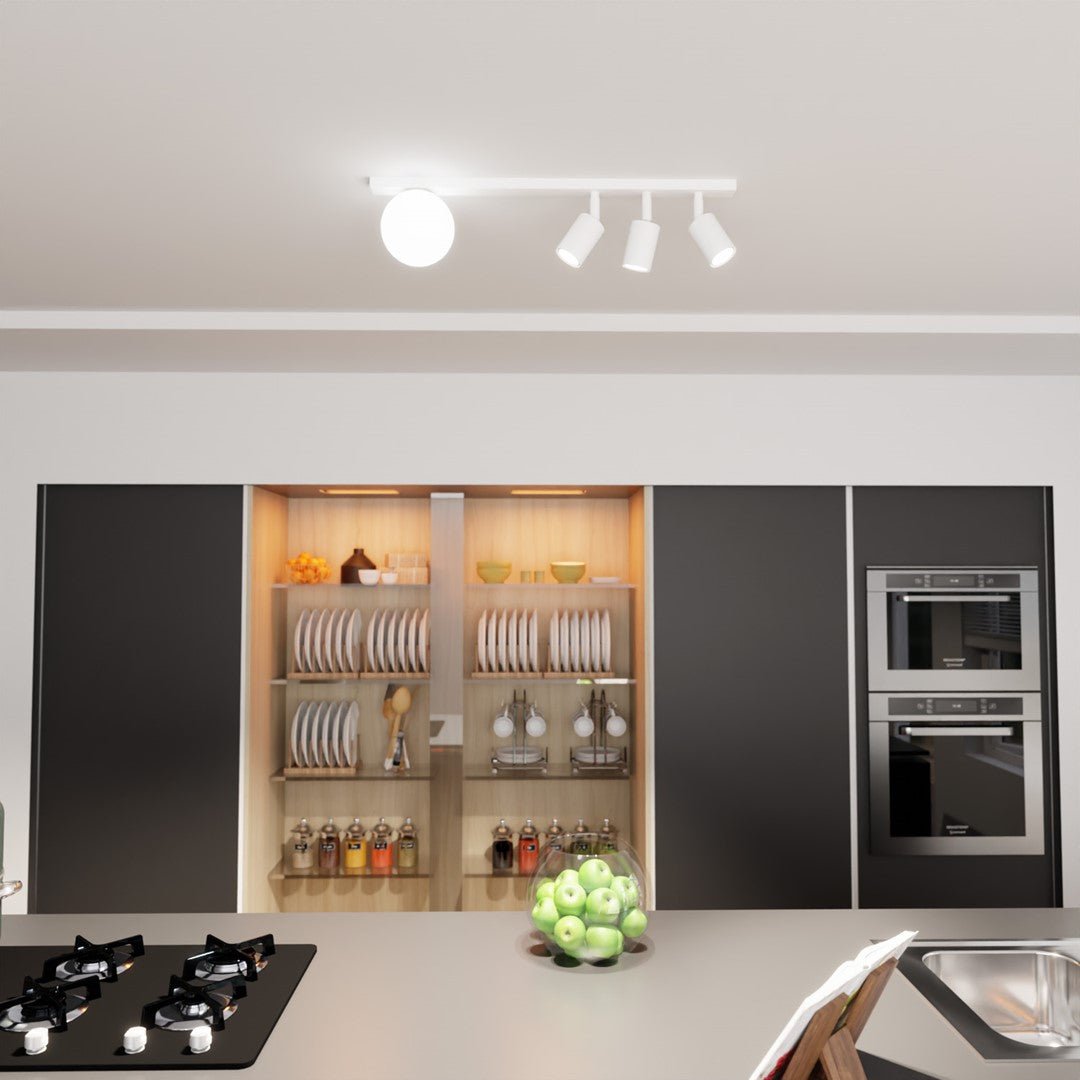 Deckenleuchte Forte 4 in Weiß, 4-flammig