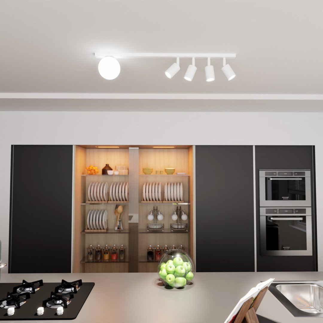 Deckenleuchte Forte 5 in Weiß, 5-flammig