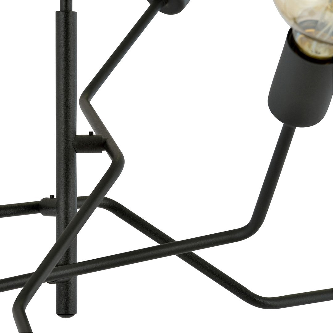 Deckenleuchte Glacioi 4 in Schwarz, 4-flammig