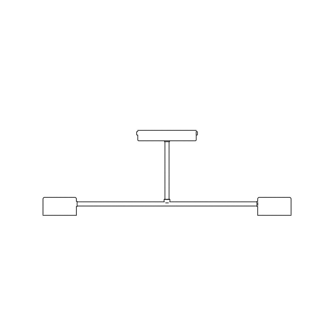 Deckenleuchte Glimora 2 in Schwarz, 2-flammig