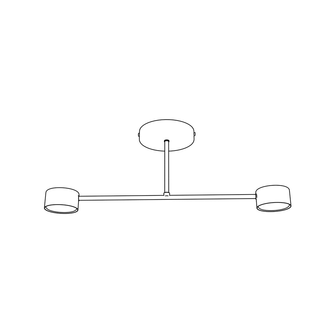 Deckenleuchte Glimora 2 in Weiß, 2-flammig