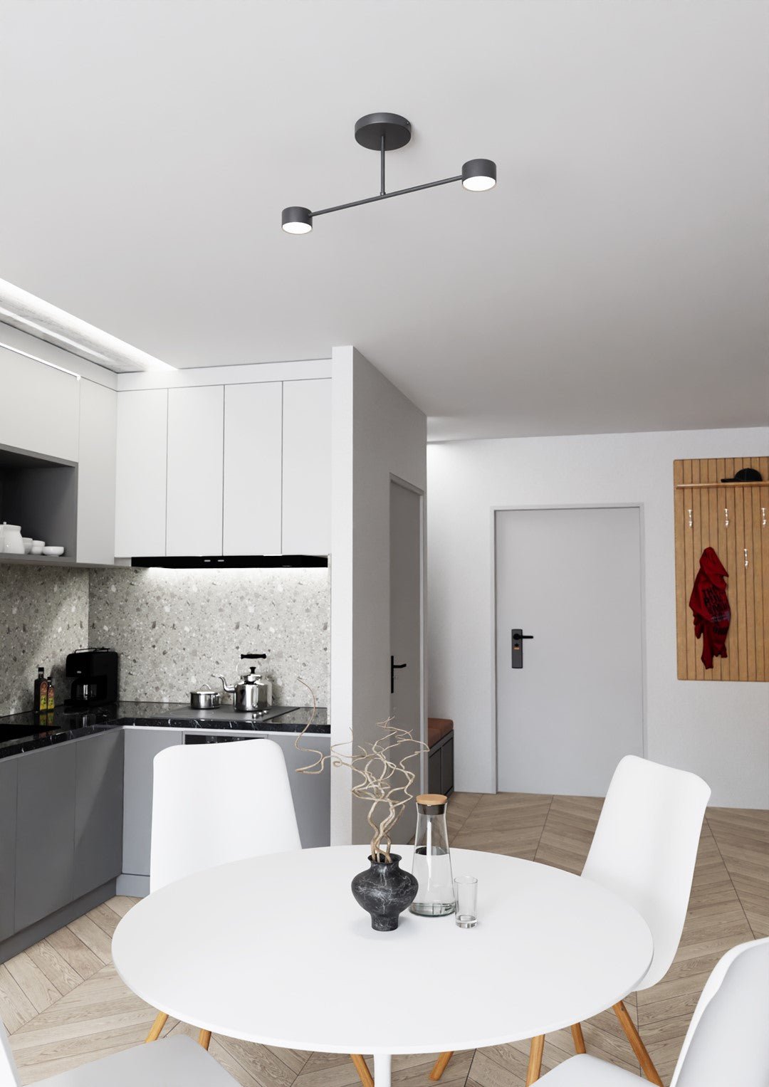 Deckenleuchte Glimora 2 in Schwarz, 2-flammig