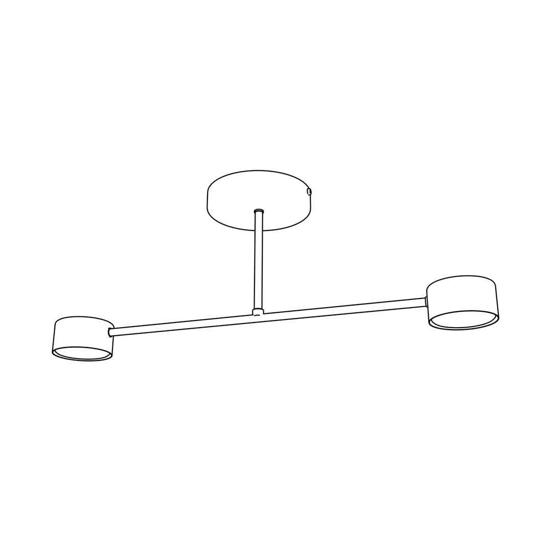 Deckenleuchte Glimora 2 in Weiß, 2-flammig