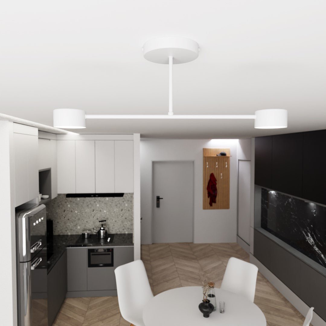 Deckenleuchte Glimora 2 in Weiß, 2-flammig