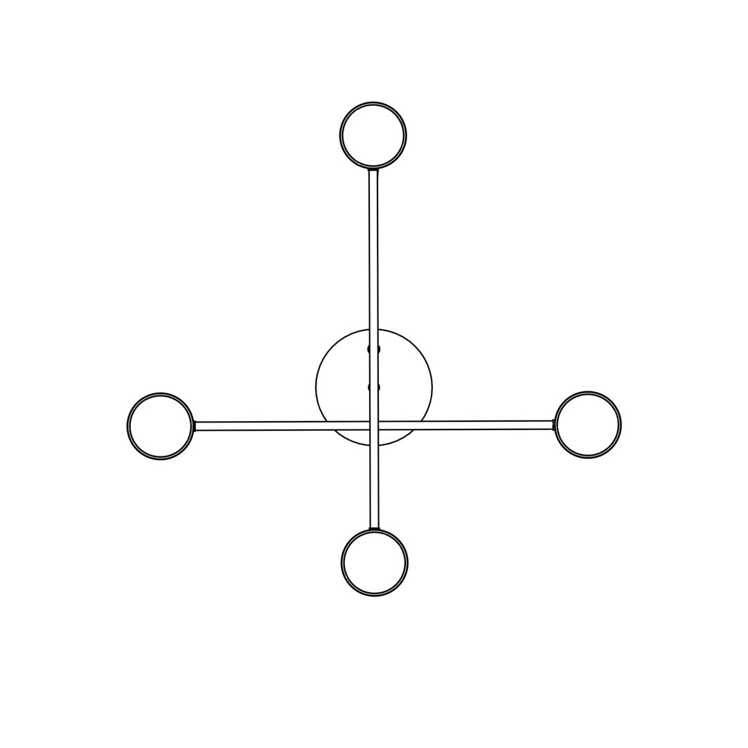 Deckenleuchte Glimora 4 in Schwarz, 4-flammig