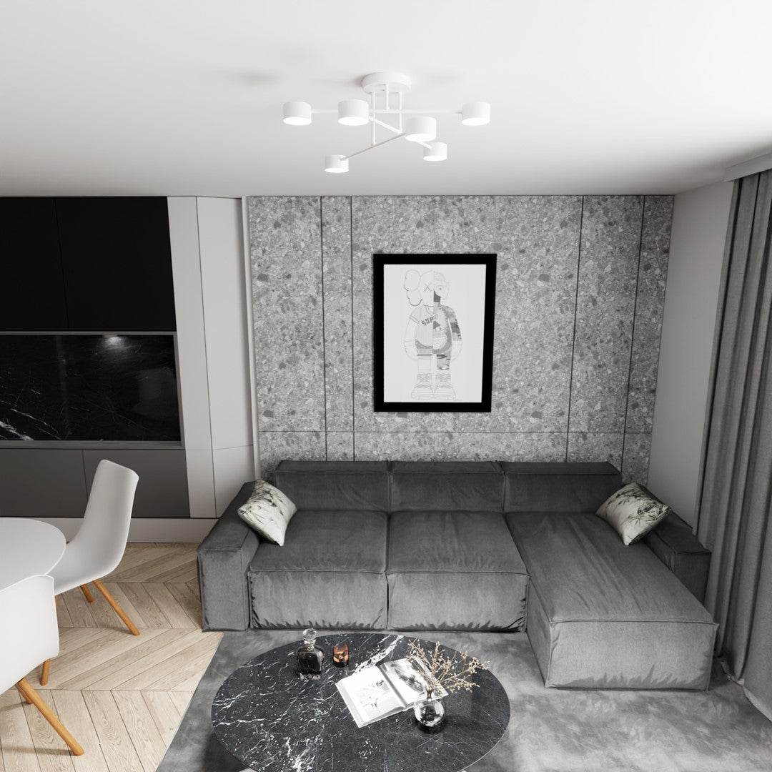 Deckenleuchte Glimora 6 in Weiß, 6-flammig