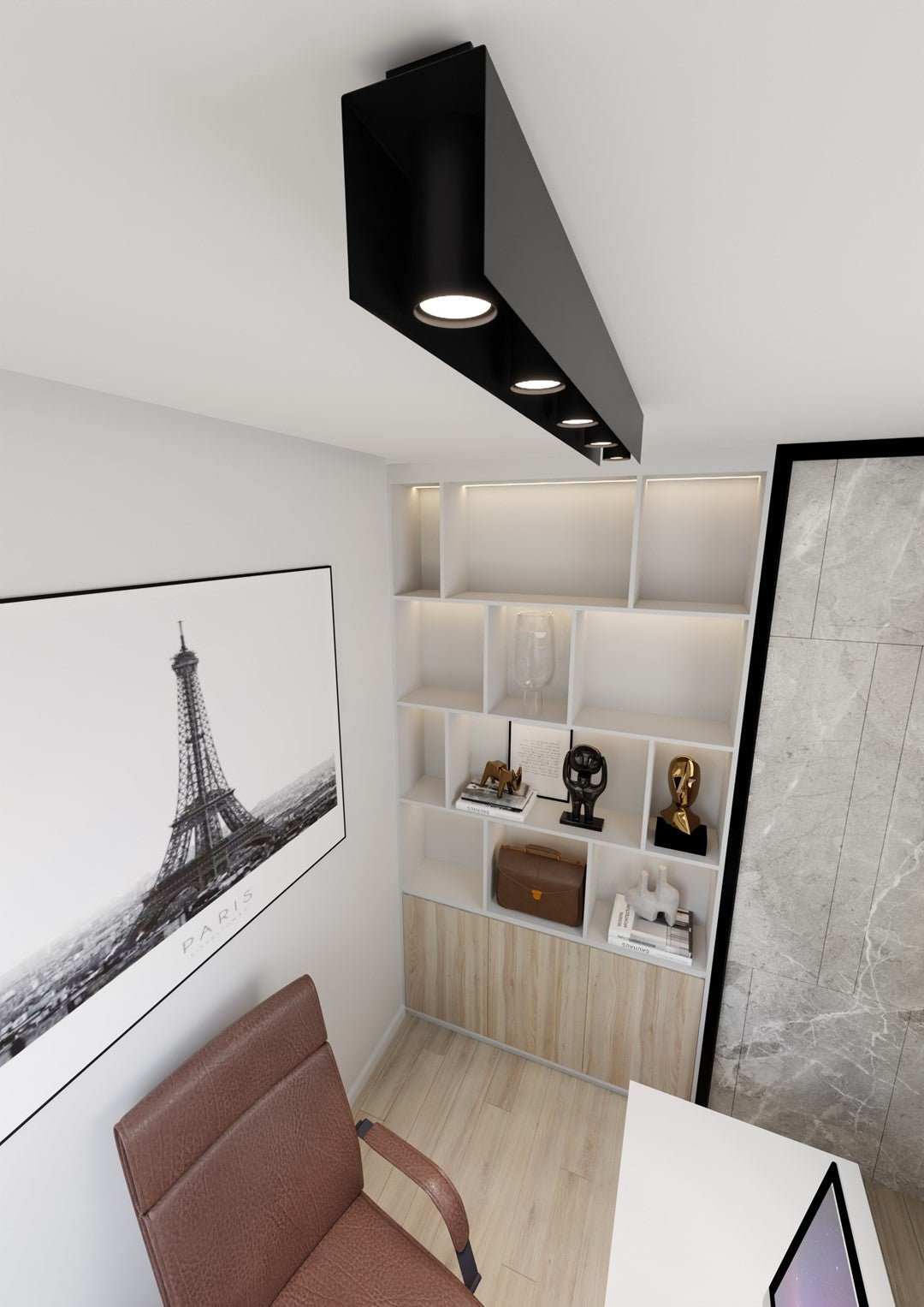 Deckenleuchte Keys 5 in Schwarz, 5-flammig