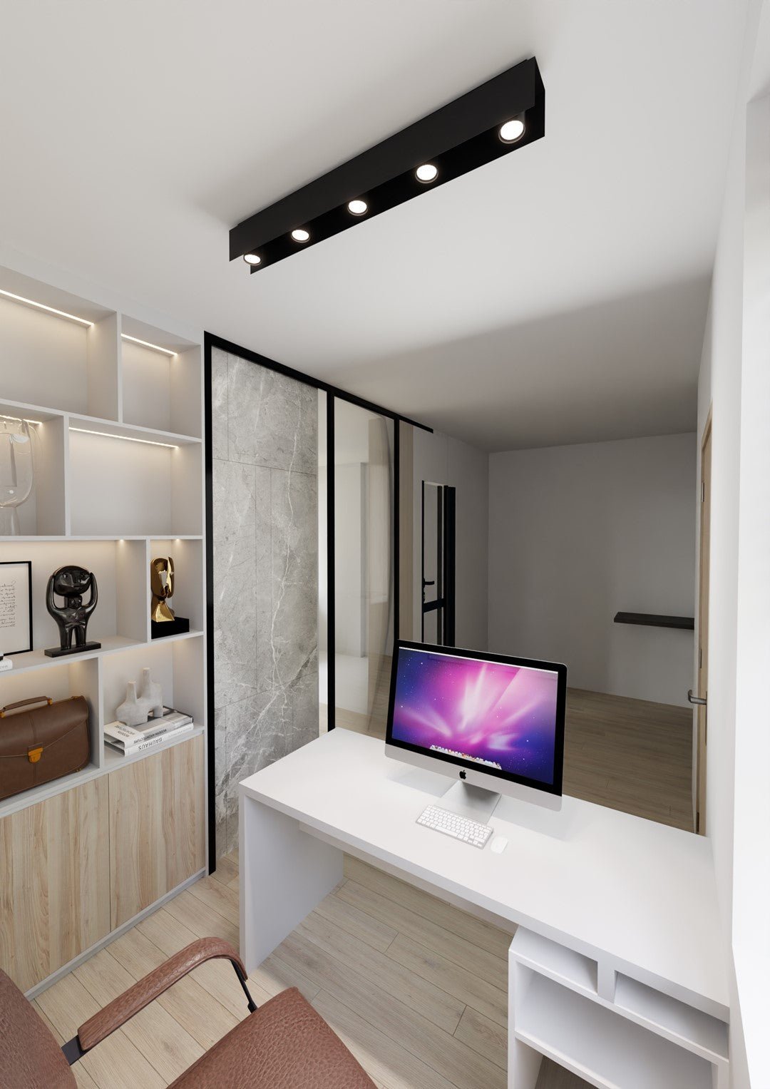 Deckenleuchte Keys 5 in Schwarz, 5-flammig