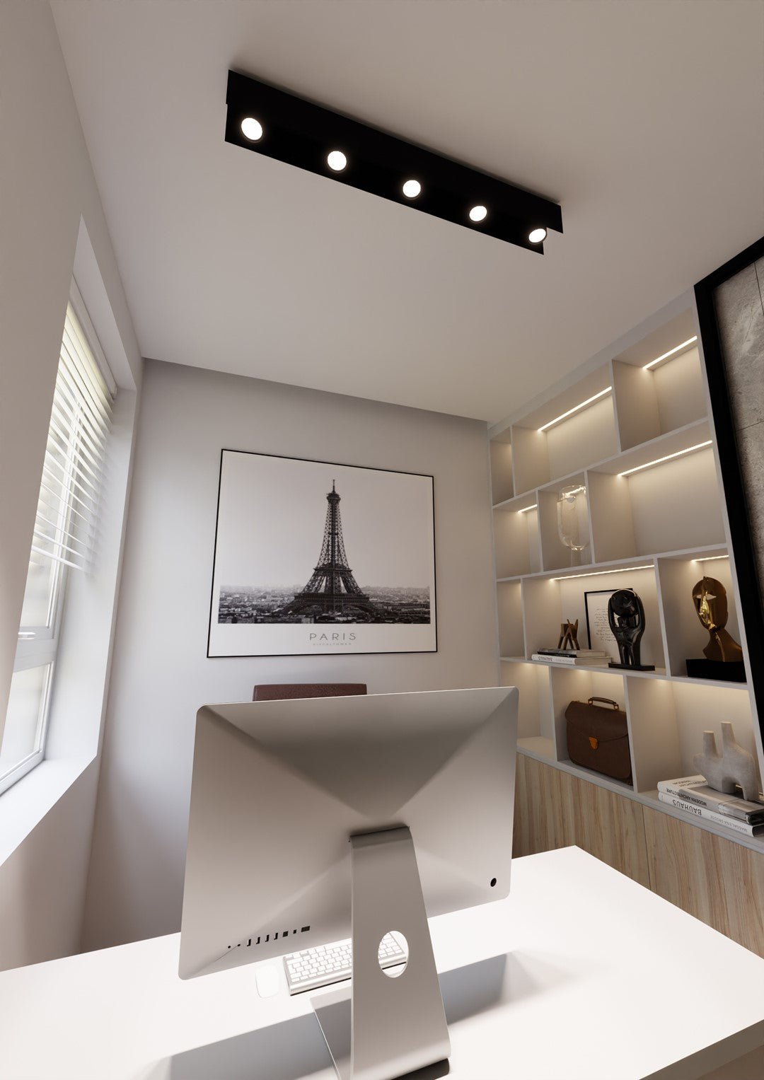 Deckenleuchte Keys 5 in Schwarz, 5-flammig