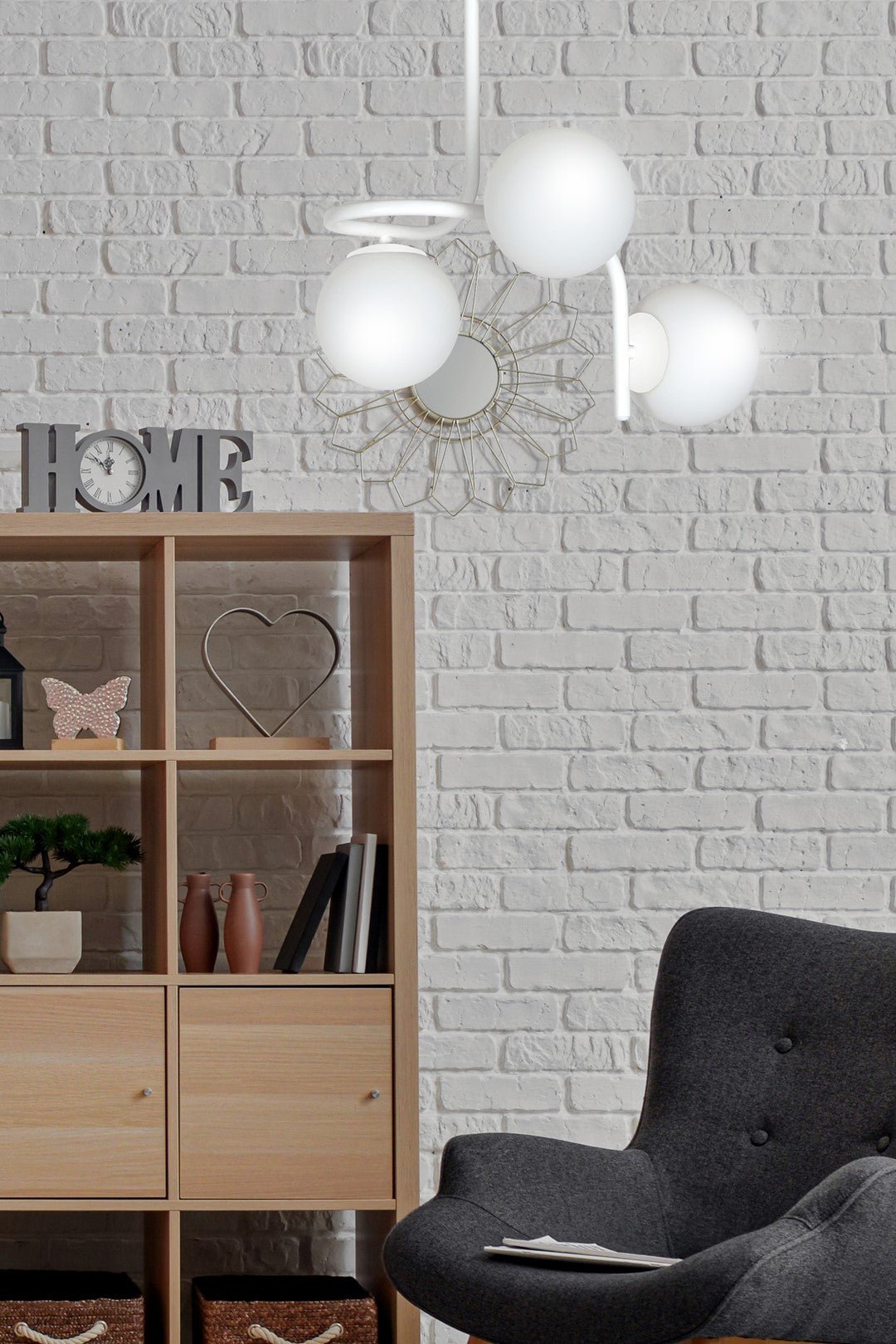 Deckenleuchte Lava 3 in Weiß, 3-flammig