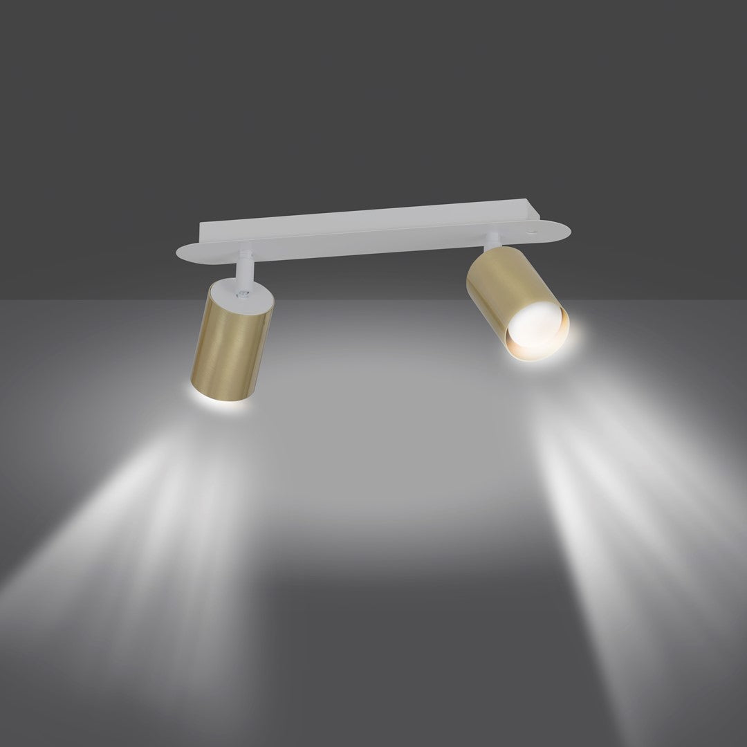 Deckenleuchte Maxi 2 in Weiß, 2-flammig