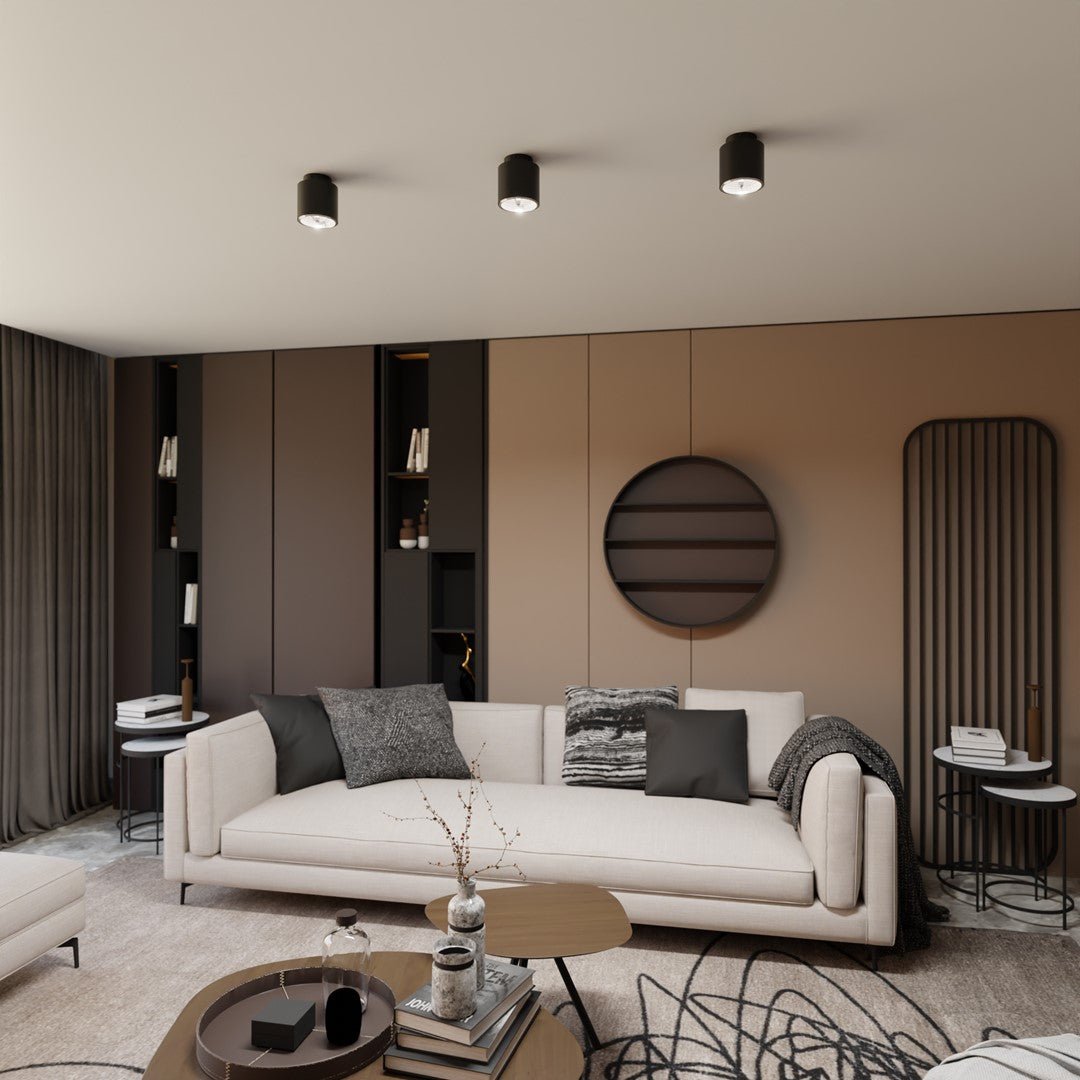 Deckenleuchte Micro 1 in Schwarz, 1-flammig