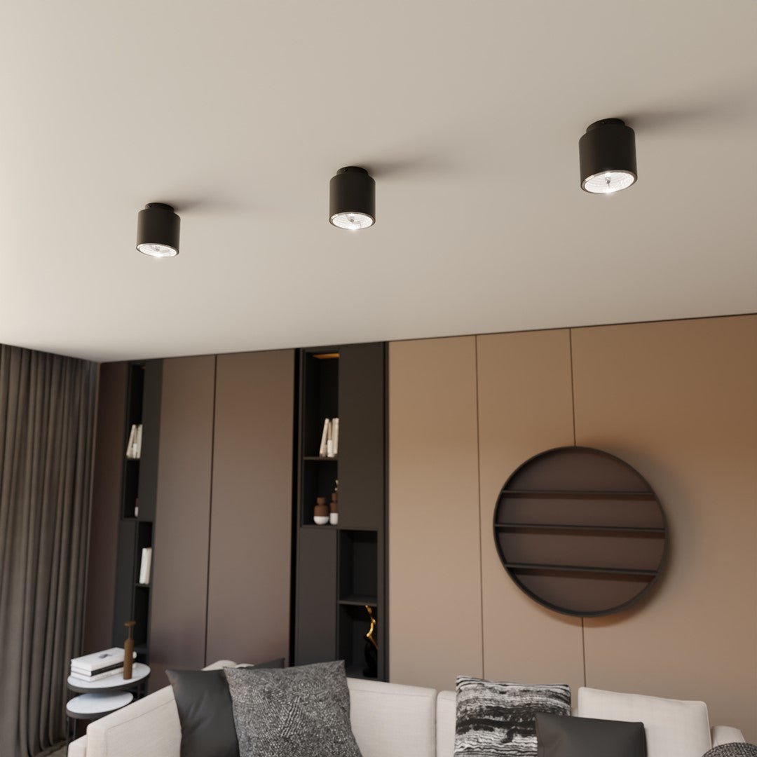 Deckenleuchte Micro 1 in Schwarz, 1-flammig