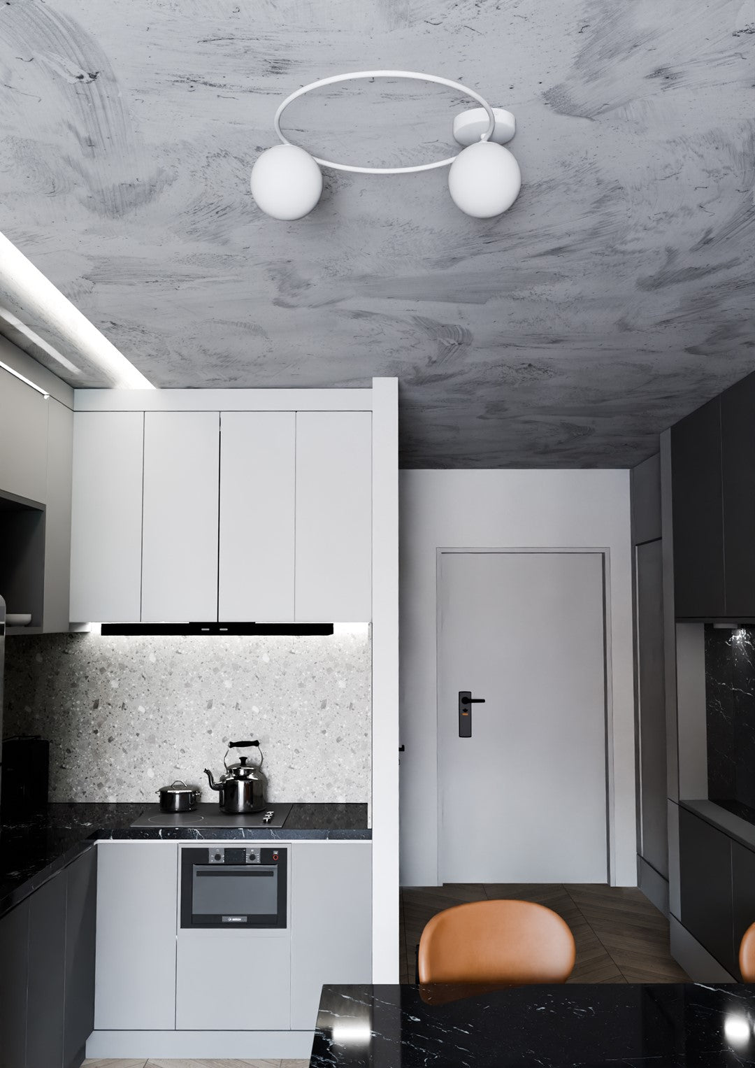 Deckenleuchte Pinade 2 in Weiß, 2-flammig