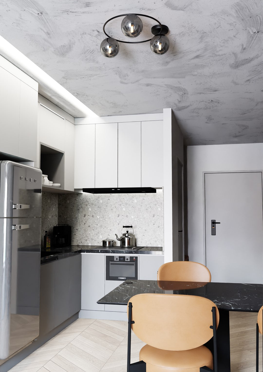 Deckenleuchte Pinade 3 in Schwarz, Graphit, 3-flammig