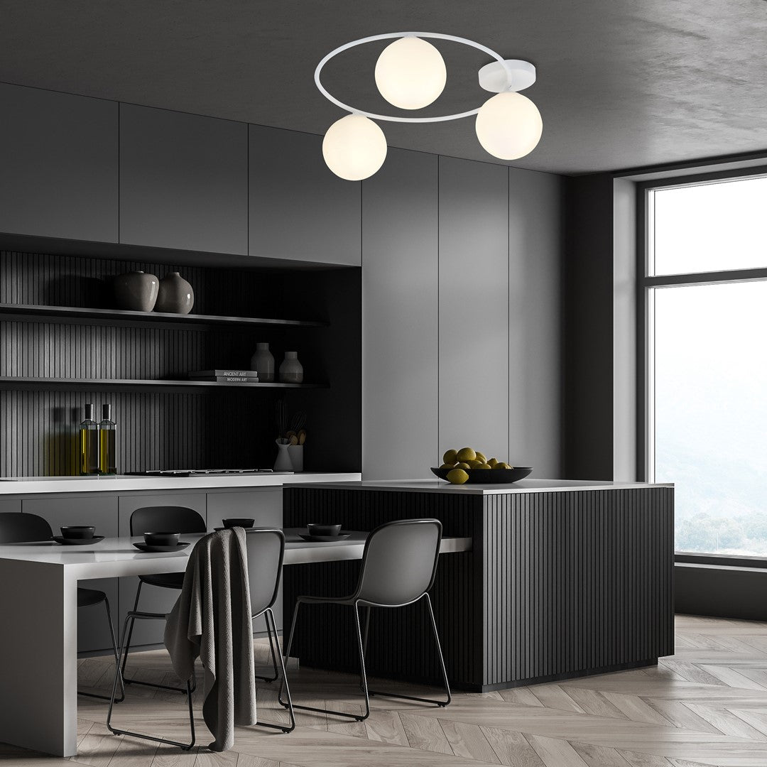 Deckenleuchte Pinade 3 in Weiß, 3-flammig