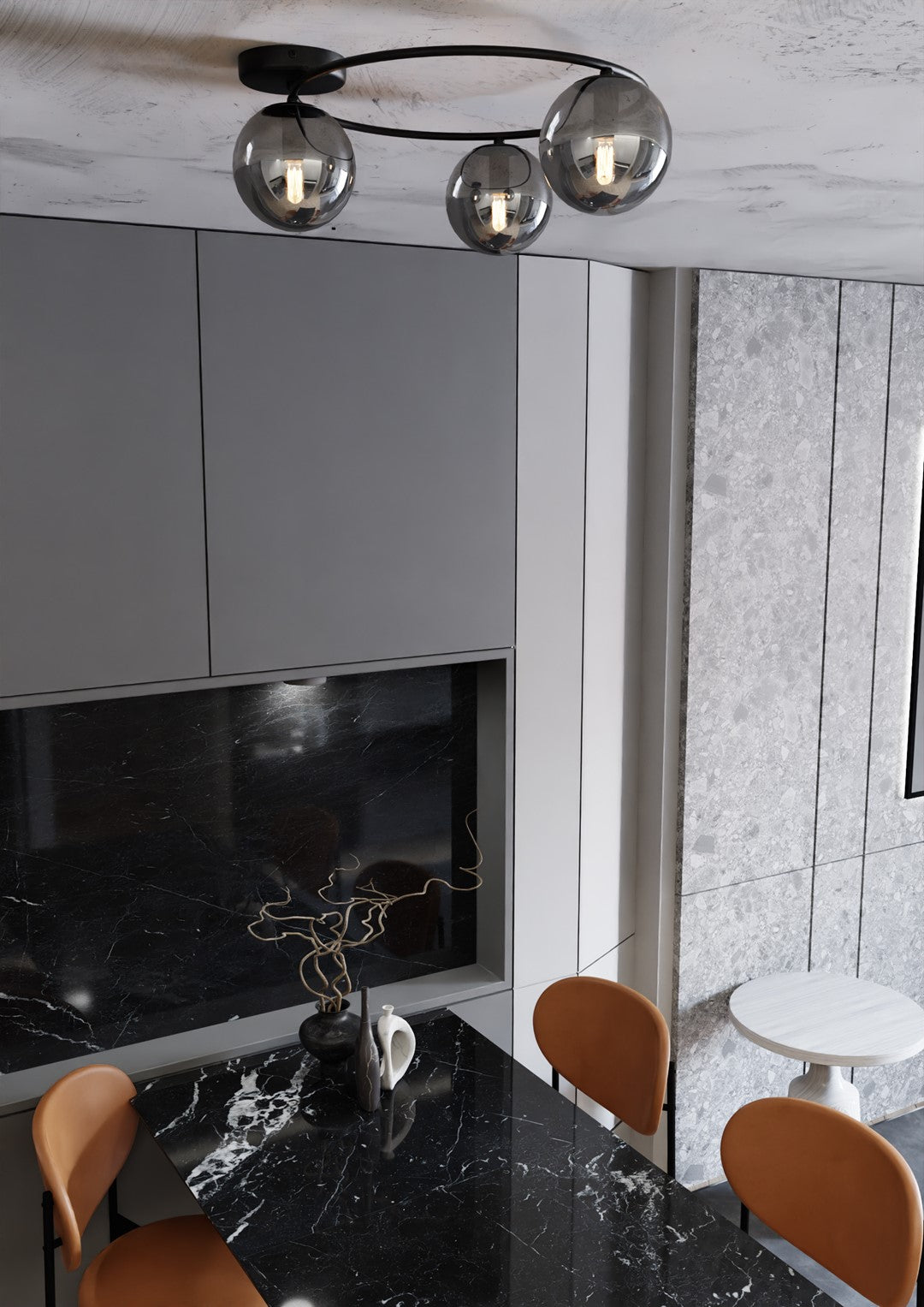 Deckenleuchte Pinade 3 in Schwarz, Graphit, 3-flammig