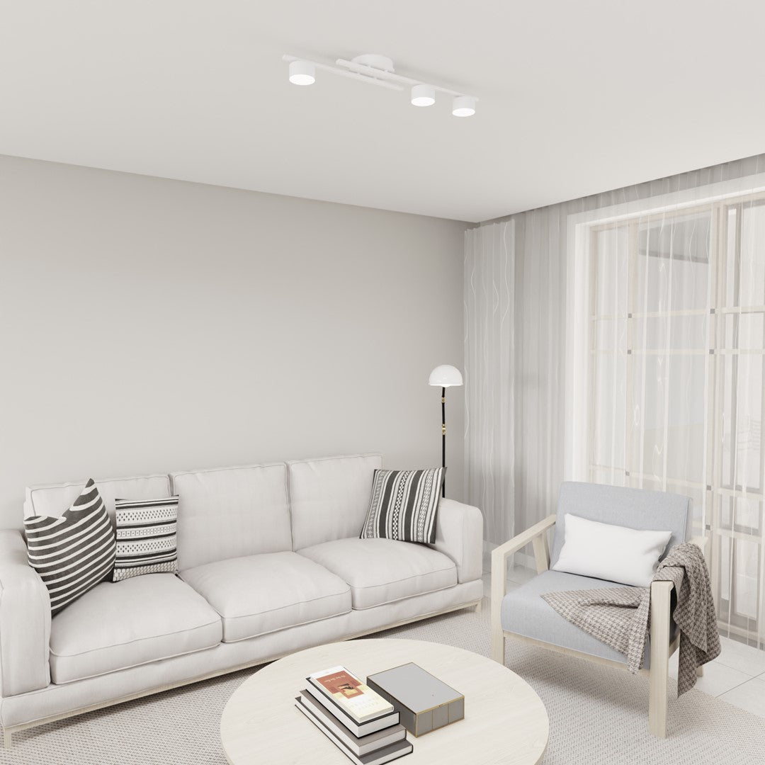 Deckenleuchte Shater 3 in Weiß, 3-flammig