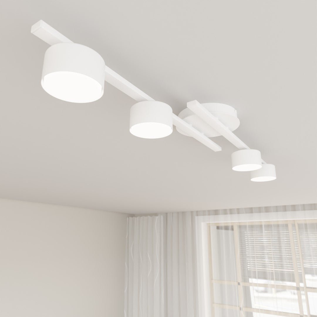 Deckenleuchte Shater 4 in Weiß, 4-flammig