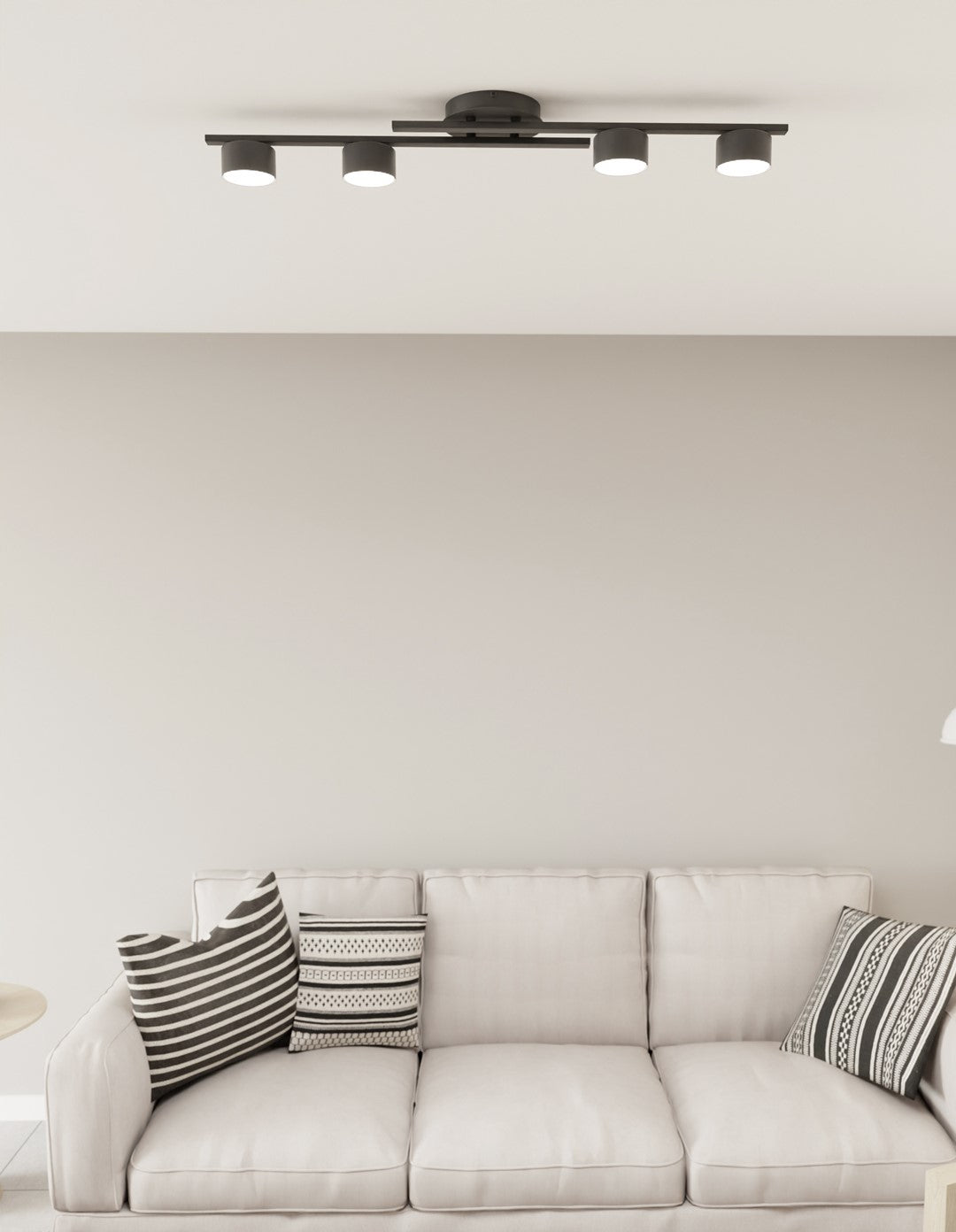 Deckenleuchte Shater 4 in Schwarz, 4-flammig