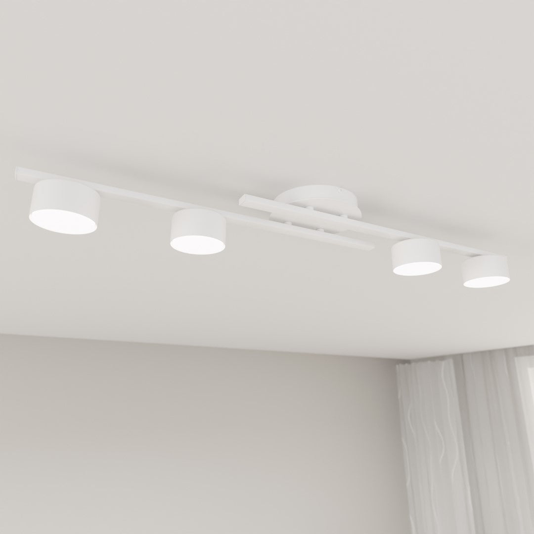 Deckenleuchte Shater 4 in Weiß, 4-flammig