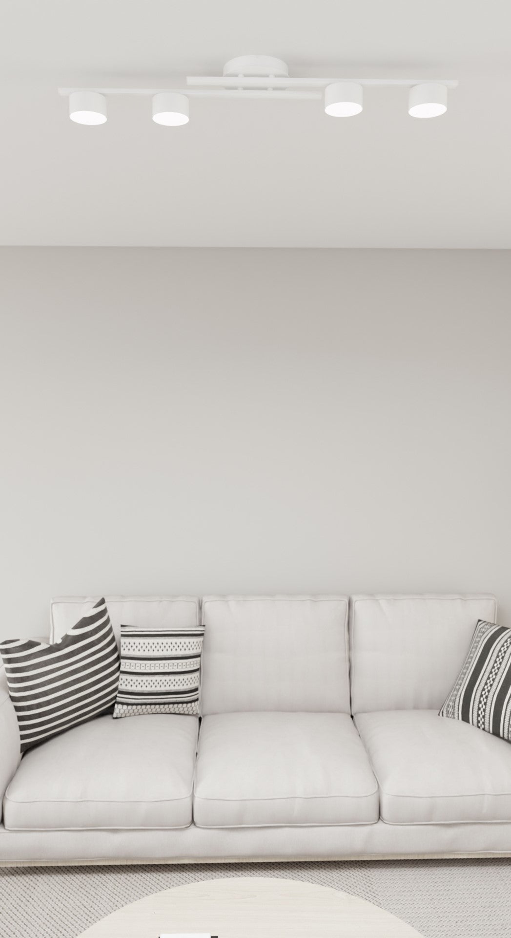 Deckenleuchte Shater 4 in Weiß, 4-flammig