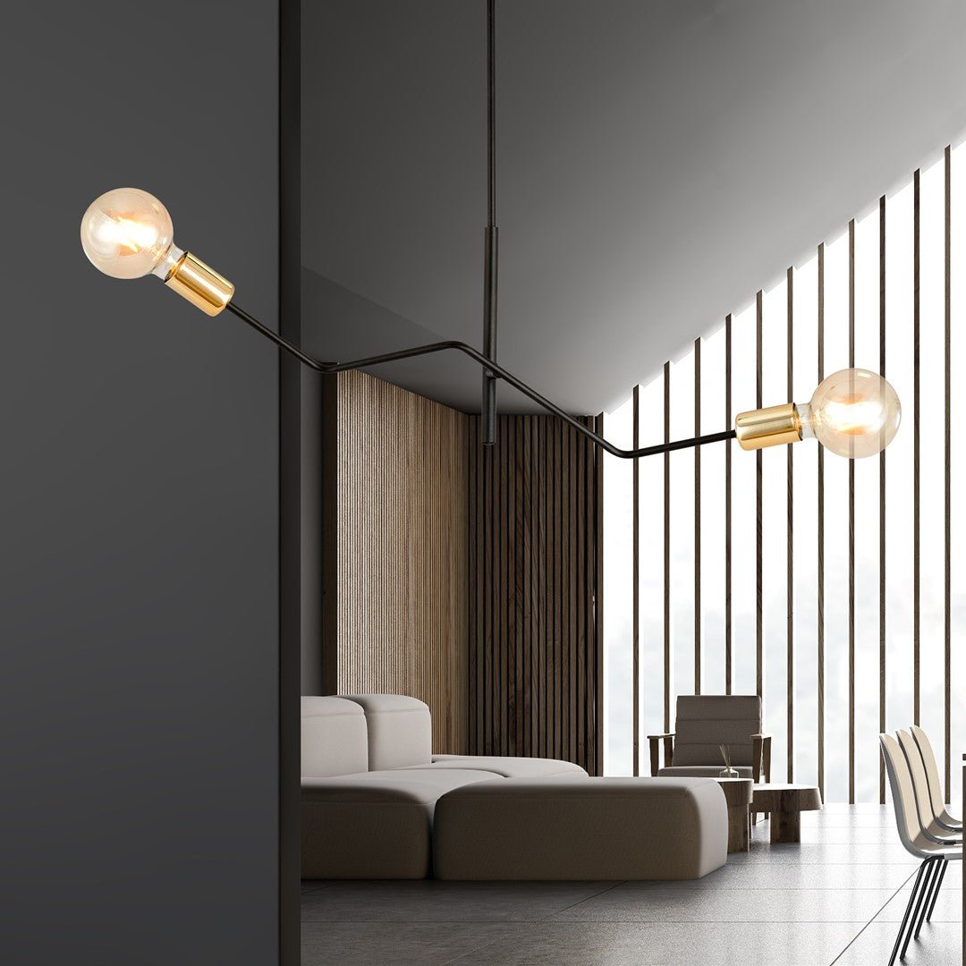 Deckenleuchte Sky 2 in Schwarz, 2-flammig