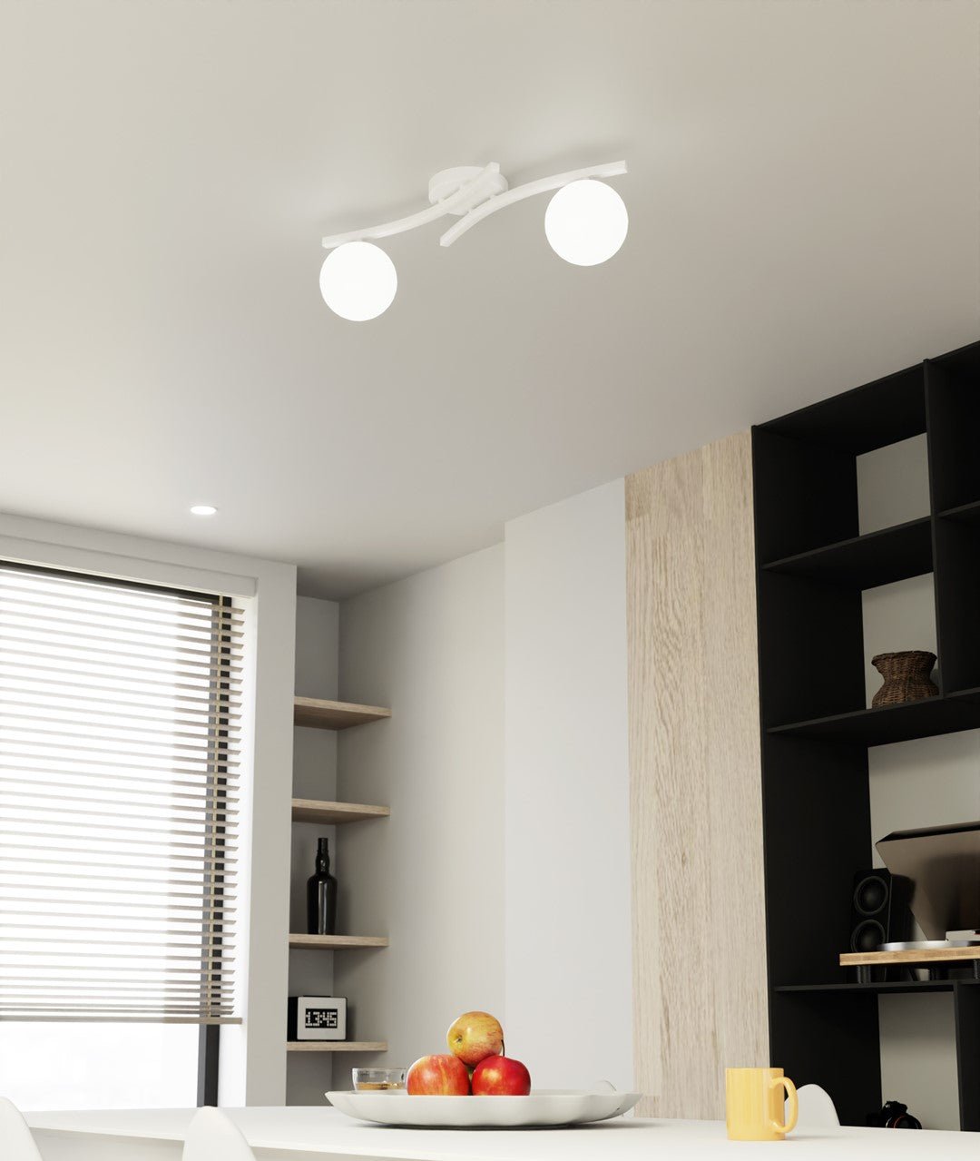 Deckenleuchte Sonnet 2 in Weiß, 2-flammig