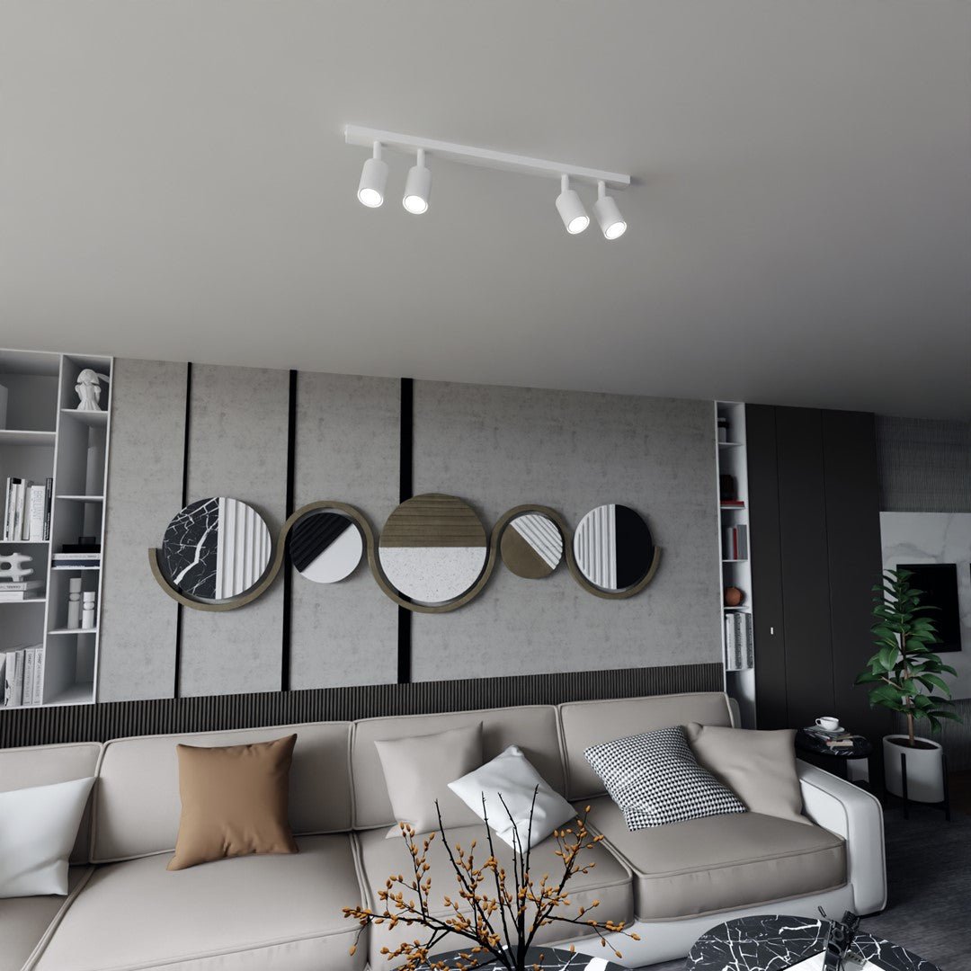 Deckenleuchte Spark 4 in Weiß, 4-flammig