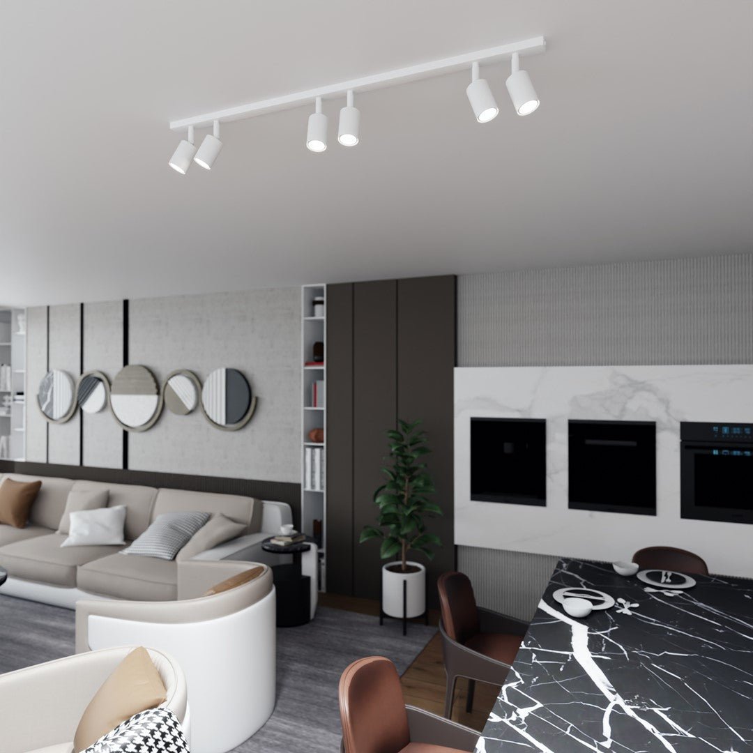 Deckenleuchte Spark 6 in Weiß, 6-flammig