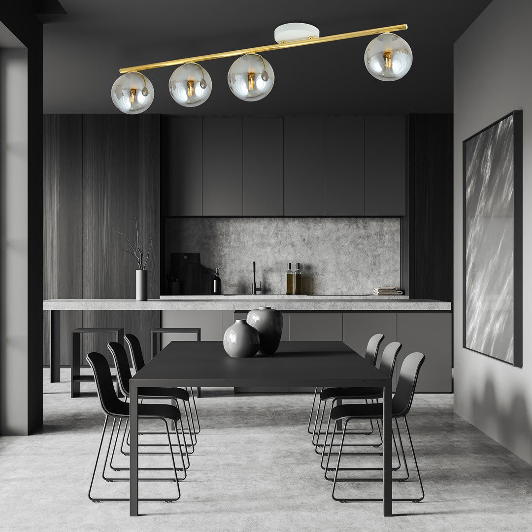 Deckenleuchte Spirit 4 in Weiß, Gold, Graphit, 4-flammig