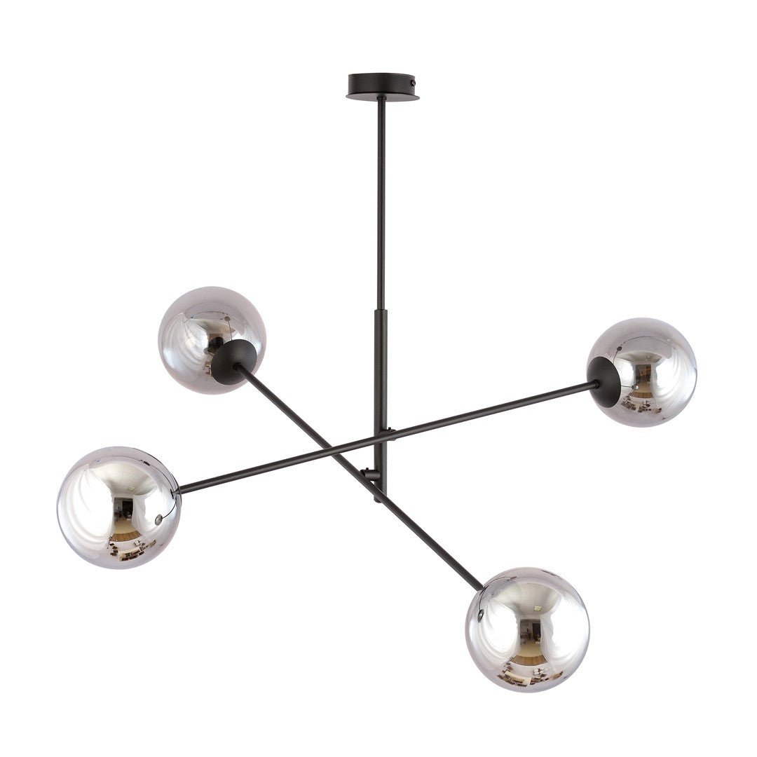 Deckenleuchte Trace 4 in Schwarz, Graphit, 4-flammig