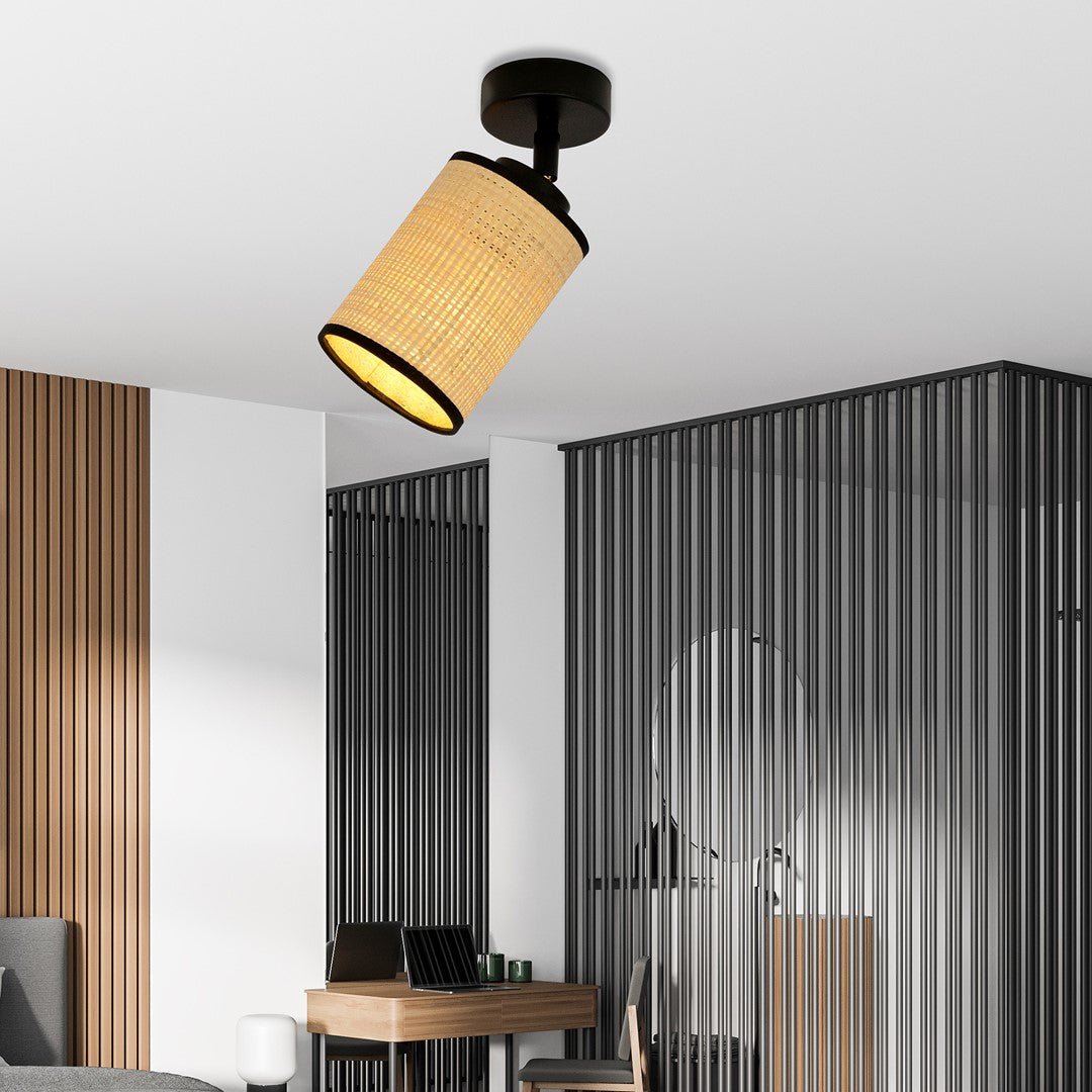 Deckenleuchte Tranquil 1 in Schwarz, Braun, 1-flammig
