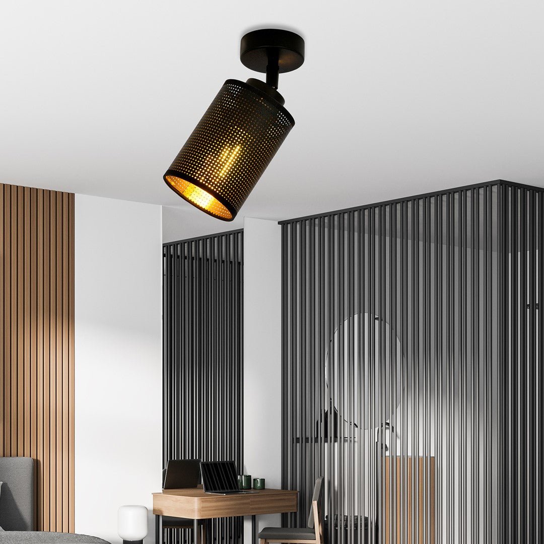 Deckenleuchte Urban 1 in Schwarz, 1-flammig
