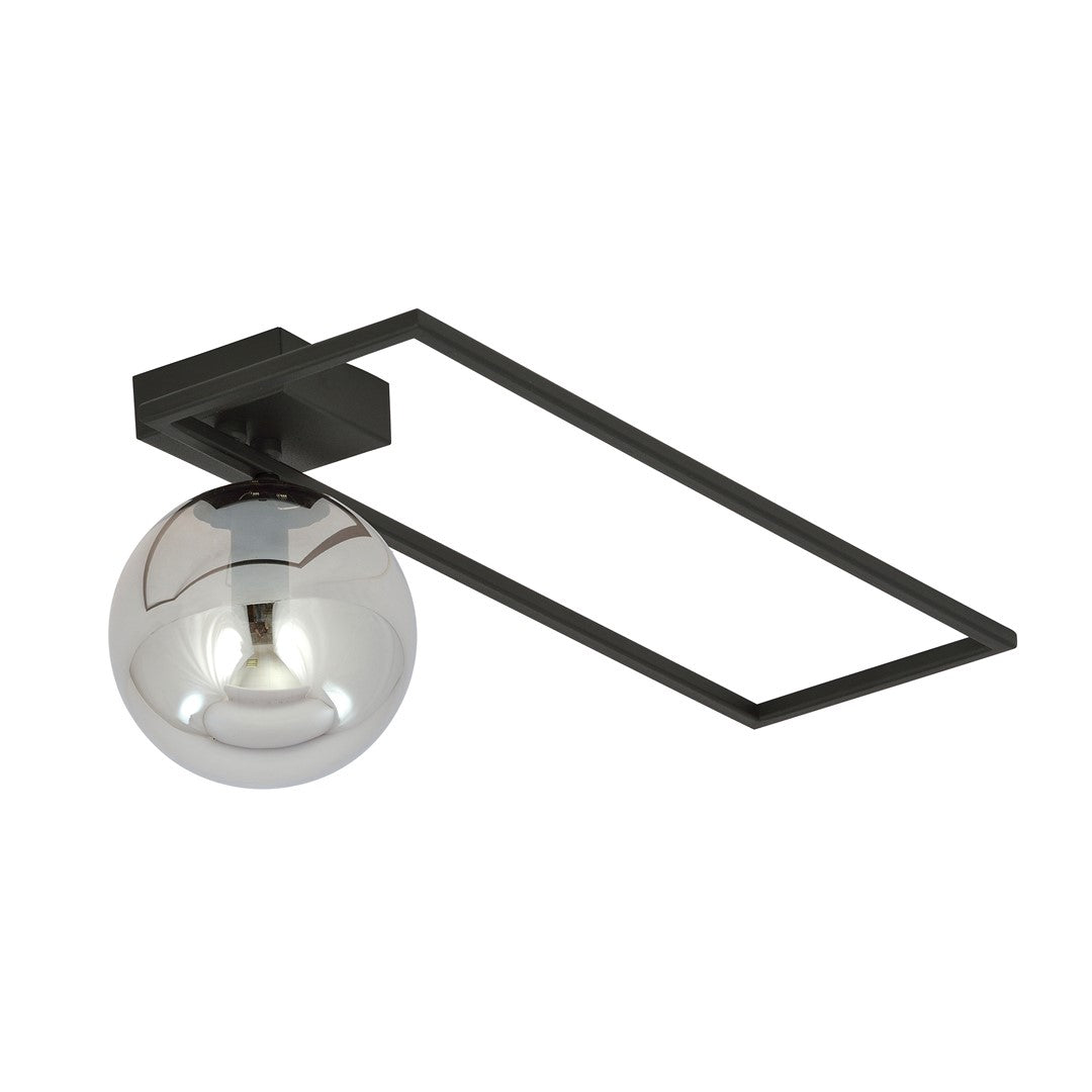 Deckenleuchte Vision 1B in Schwarz, Graphit, 1-flammig