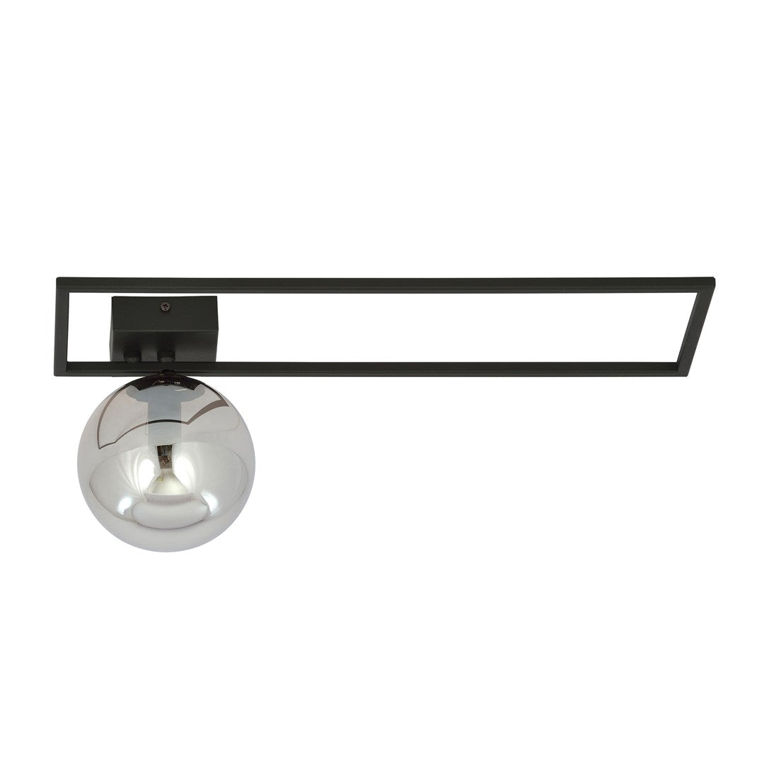 Deckenleuchte Vision 1B in Schwarz, Graphit, 1-flammig