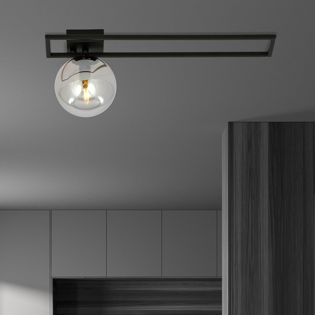 Deckenleuchte Vision 1C in Schwarz, Graphit, 1-flammig