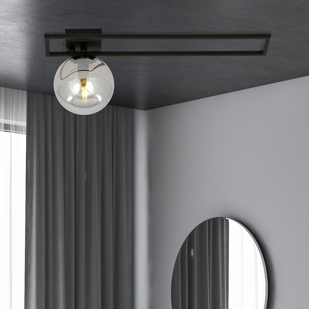 Deckenleuchte Vision 1C in Schwarz, Graphit, 1-flammig