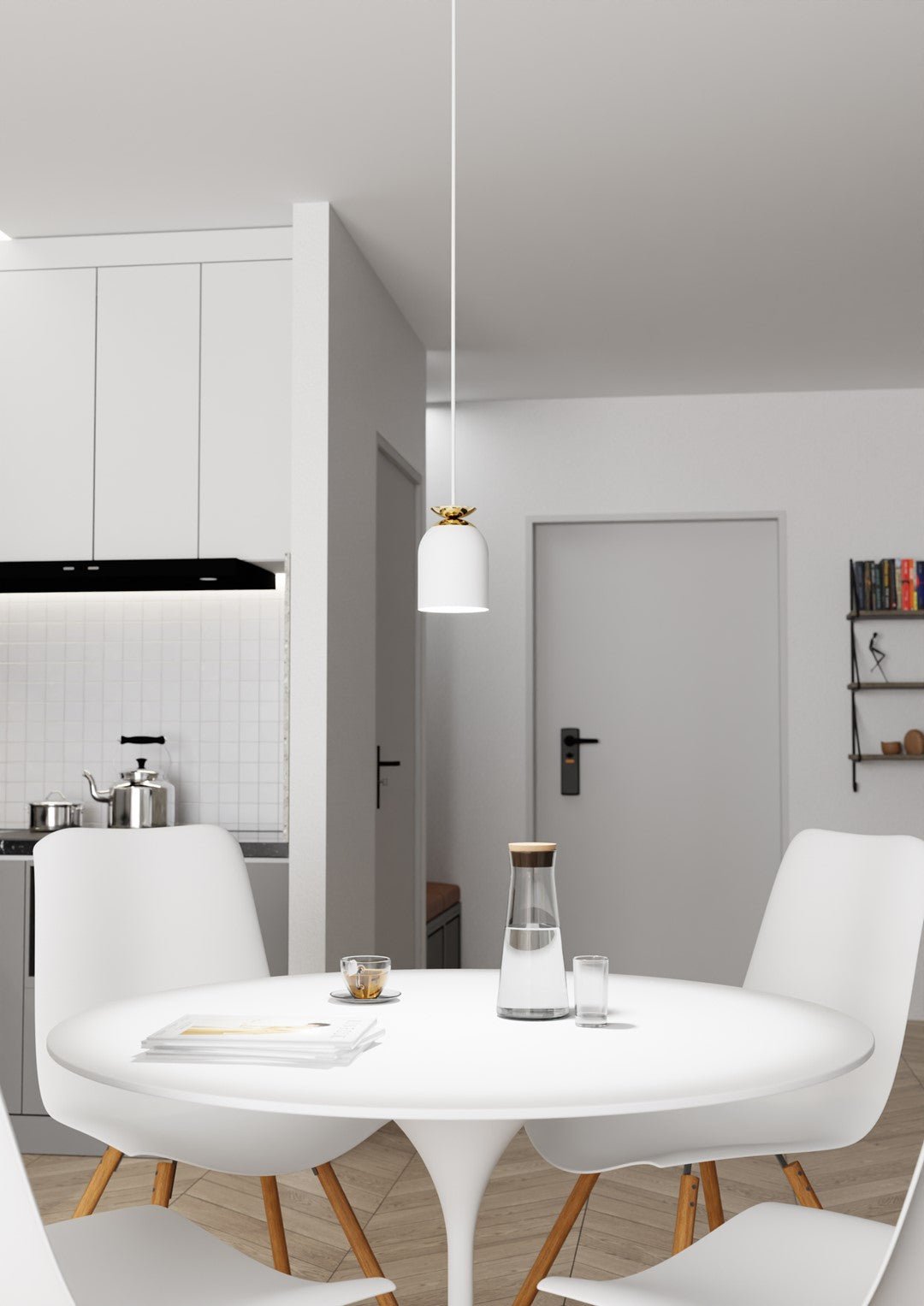 Hängeleuchte Aim 1 in Weiß, 1-flammig