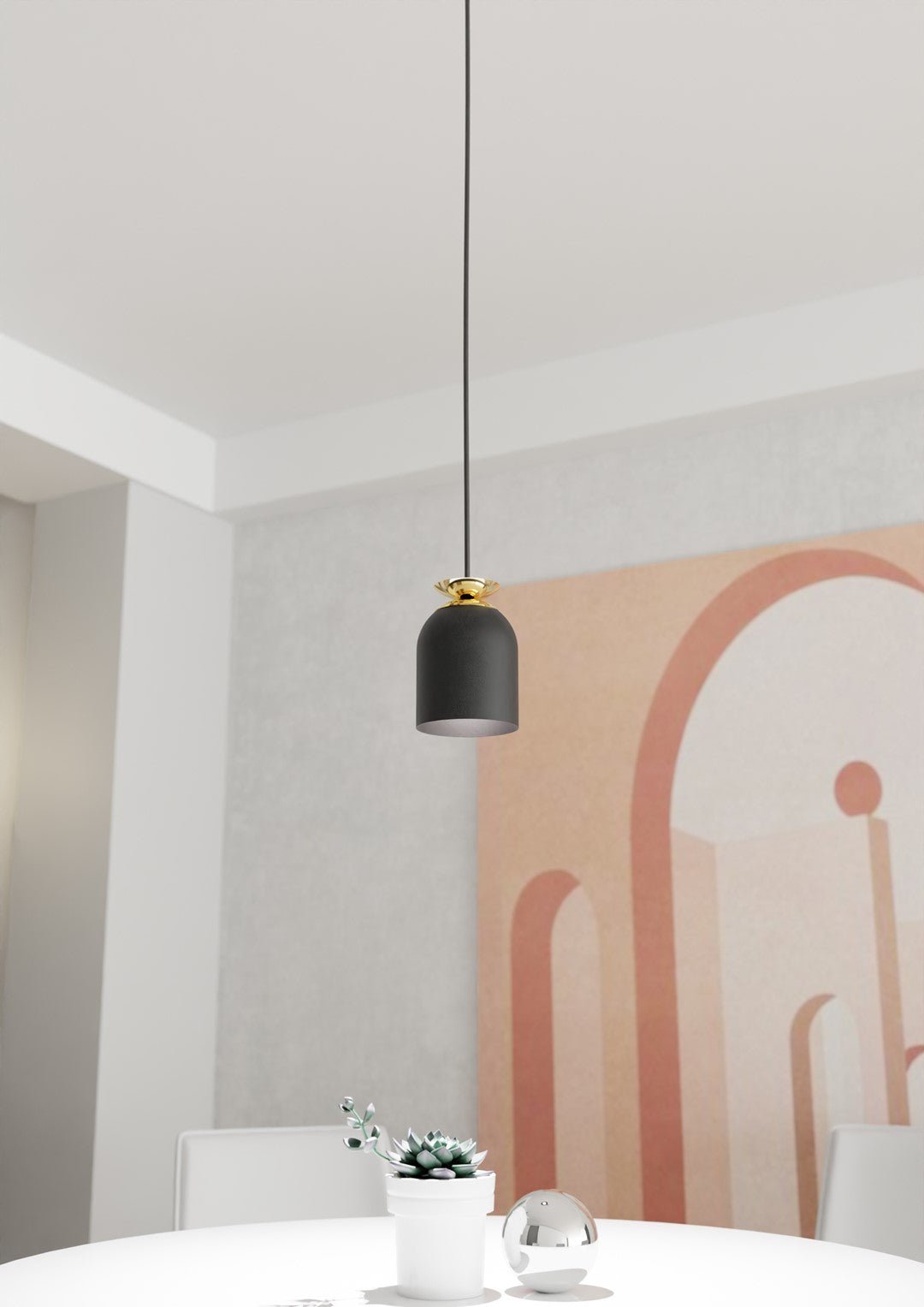 Hängeleuchte Aim 1 in Schwarz, 1-flammig